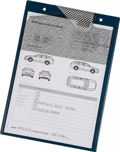 Auftragstasche m.Klettverschluss,Kordel u.2 Fächer DIN A4 blau VE=10 St.EICHNER