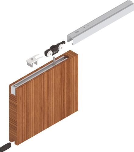 Schiebetürsystem 73 ME-A 1300mm EV1 elox.500-700mm Dm.