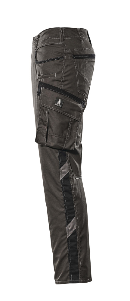 Hose mit Schenkeltaschen UNIQUE Dunkelanthrazit/Schwarz 82C50