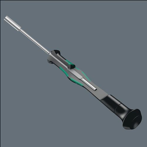 Elektronikersteckschlüssel 2069 Außen-6-kant SW2,5mm Klingen-L.60mm rd. CV-Mo