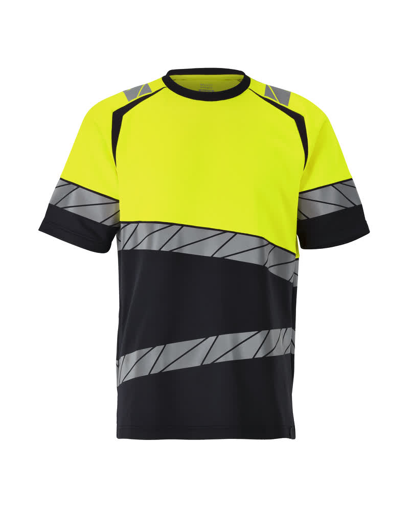 T-Shirt ACCELERATE SAFE Schwarzblau/Hi-vis Gelb L