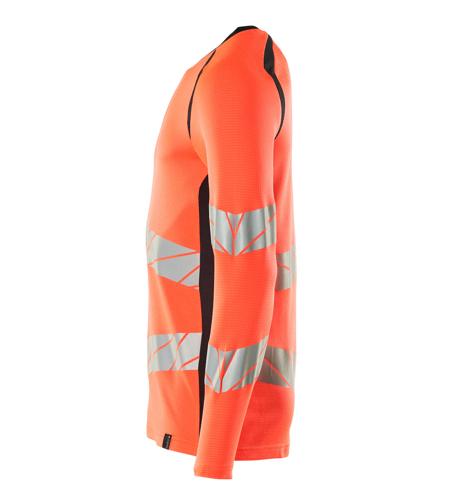 Langarmshirt ACCELERATE SAFE Hi-vis Rot/Schwarzblau L  ONE
