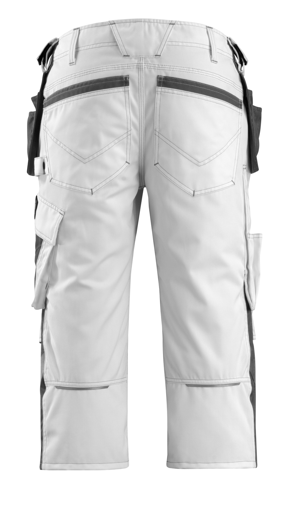 Dreiviertel-Hose mit Hängetaschen UNIQUE Weiß/Dunkelanthrazit C66