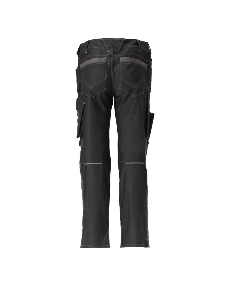 Hose mit Knietaschen UNIQUE Schwarz/Dunkelanthrazit 76C46
