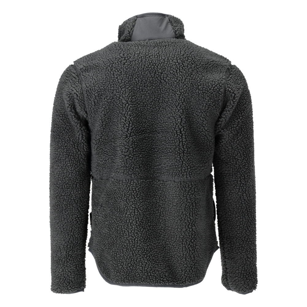 Faserpelz Jacke mit Reißverschluss CUSTOMIZED Anthrazitgrau XL