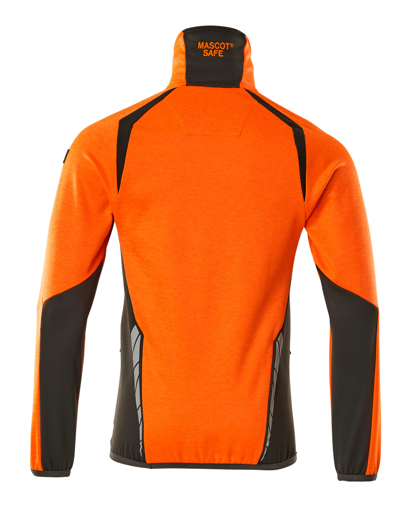 Fleecejacke mit kurzem Reißverschluss ACCELERATE SAFE Hi-vis Orange/Dunkelanthrazit L