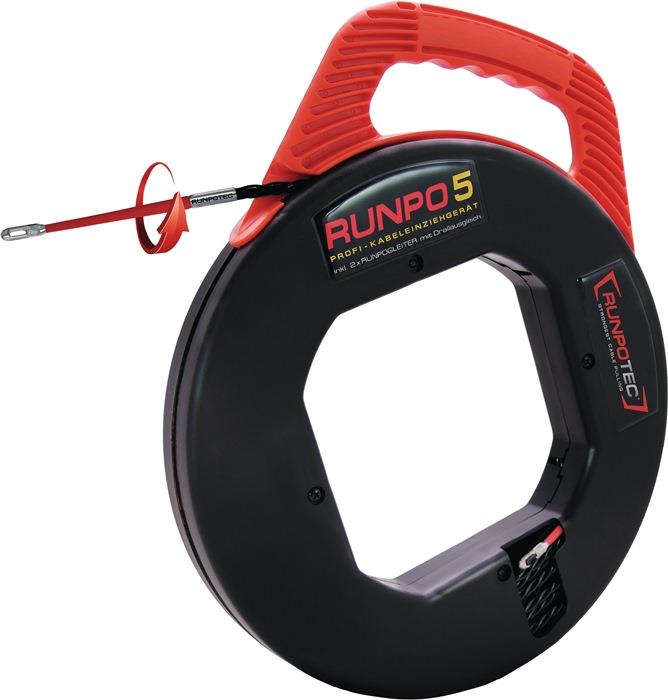 Kabeleinziehgerät RP5 Bandlänge 30 m Biegeradius 15 mm Kabel-Ø 5,3 mm RUNPOTEC