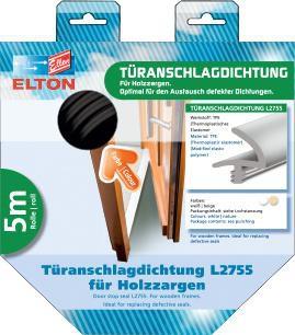 Türanschlagdg.L 2755 L.5m z.Einfräsen TPE blk weiß ELLEN
