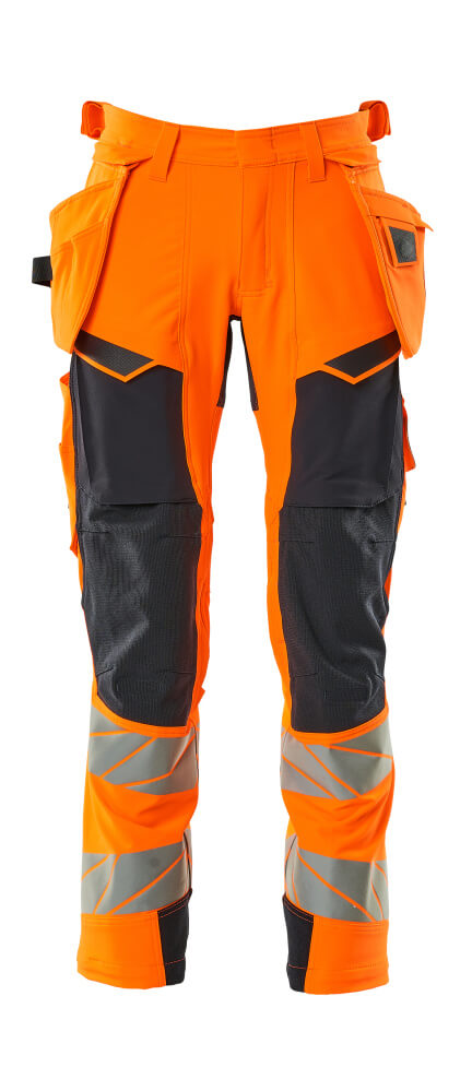Hose mit Hängetaschen ACCELERATE SAFE Hi-vis Orange/Schwarzblau 76C47