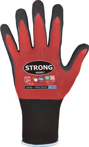 Handschuhe PRECISOR Gr.10 rot/schwarz EN 420/EN 388 PSA II STRONGHAND