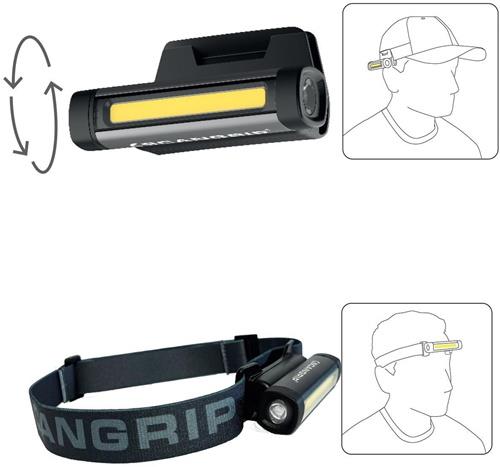 LED-Taschenlampe FLEX WEAR KIT 75-150 lm m.Stirnband/Mützenhalterung Li-Ion