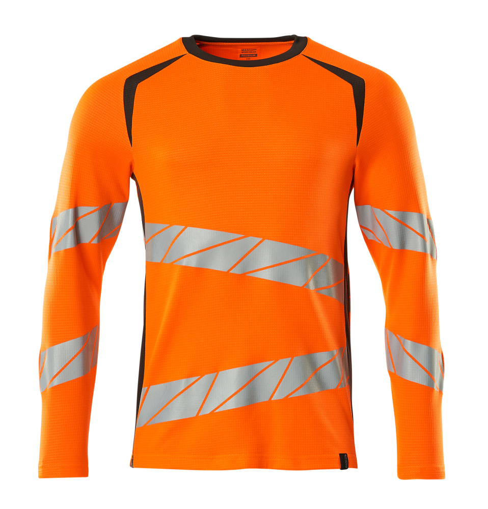 Langarmshirt ACCELERATE SAFE Hi-vis Orange/Dunkelanthrazit L  ONE