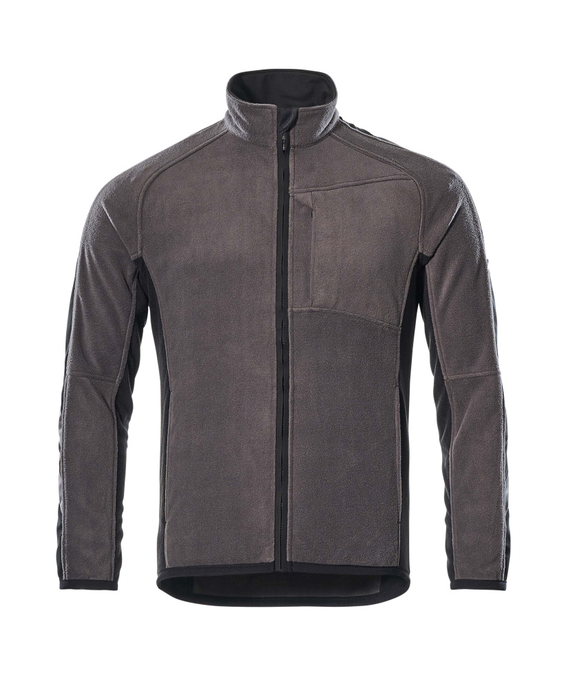 Fleecejacke UNIQUE Dunkelanthrazit/Schwarz XL