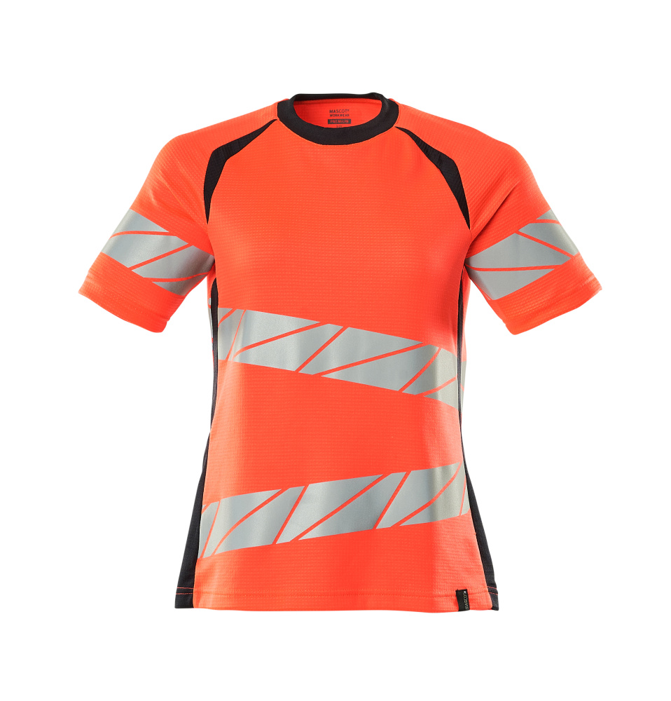 Damen-Passform T-Shirt ACCELERATE SAFE Hi-vis Rot/Schwarzblau 5XLONE