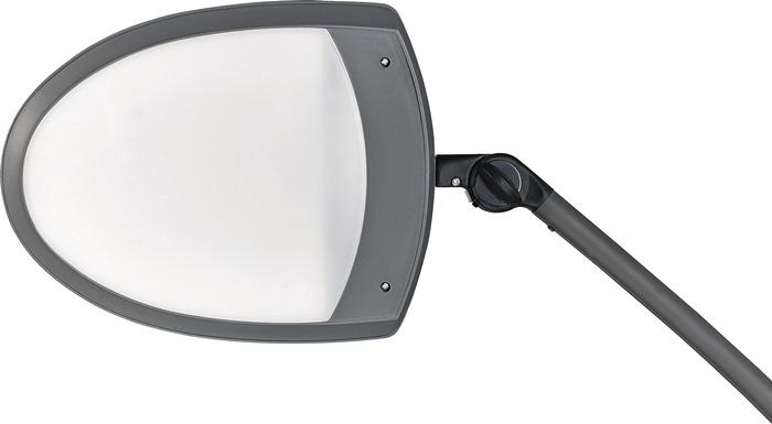 Schreibtischleuchte Kunststoff schwarz/anthrazit Standfuß und Tischklemme mit LED