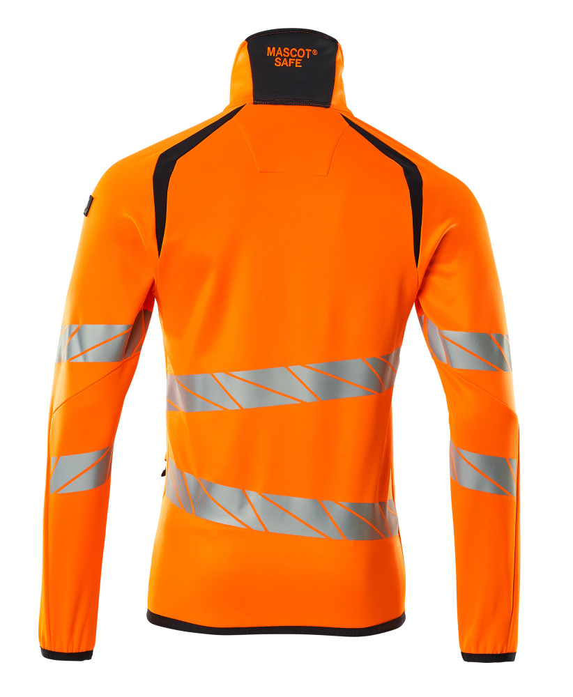 Fleecejacke ACCELERATE SAFE Hi-vis Orange/Schwarzblau L