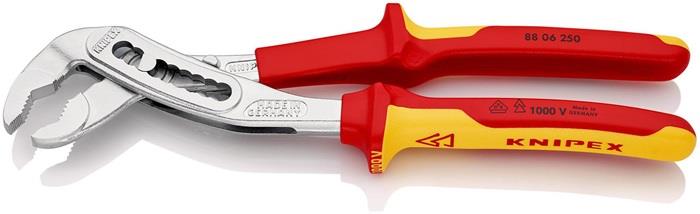 Wasserpumpenzange Alligator® verchromt VDE Mehrkomponenten-Hüllen