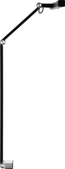 Schreibtischleuchte Aluminium/Kunststoff schwarz Höhe 720 mm mit Tischklemme mit LED