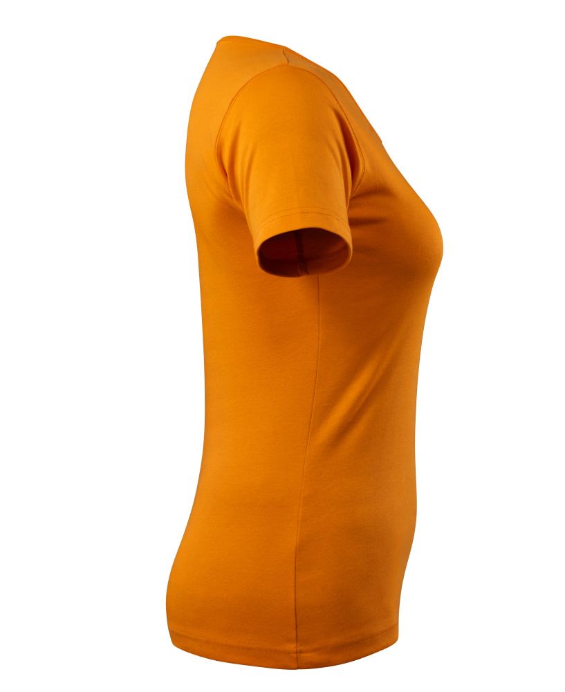Damen-Passform T-Shirt CROSSOVER Hellorange S