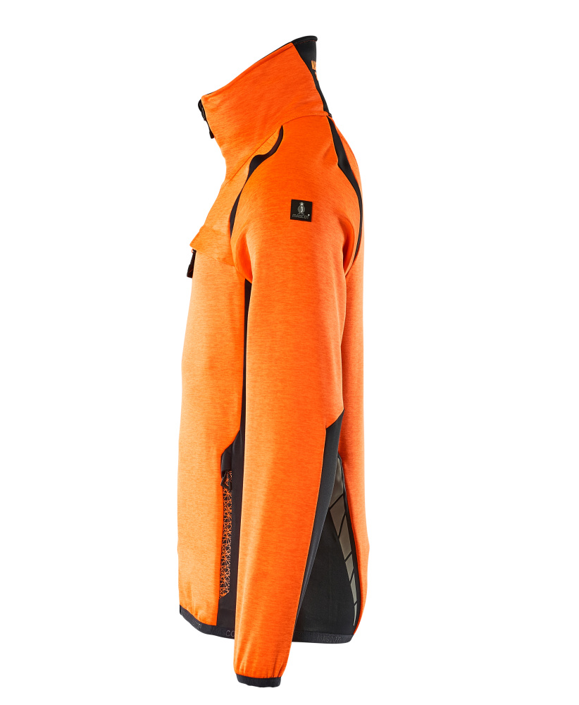 Fleecejacke ACCELERATE SAFE Hi-vis Orange/Schwarzblau L