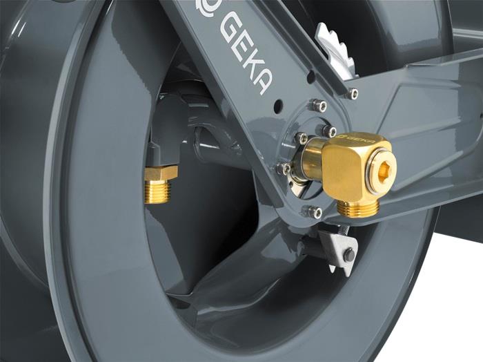 Schlauchaufroller PA30 Anschlussgewinde 33,25 mm G 1 AG ″ pulv. Stahl GEKA