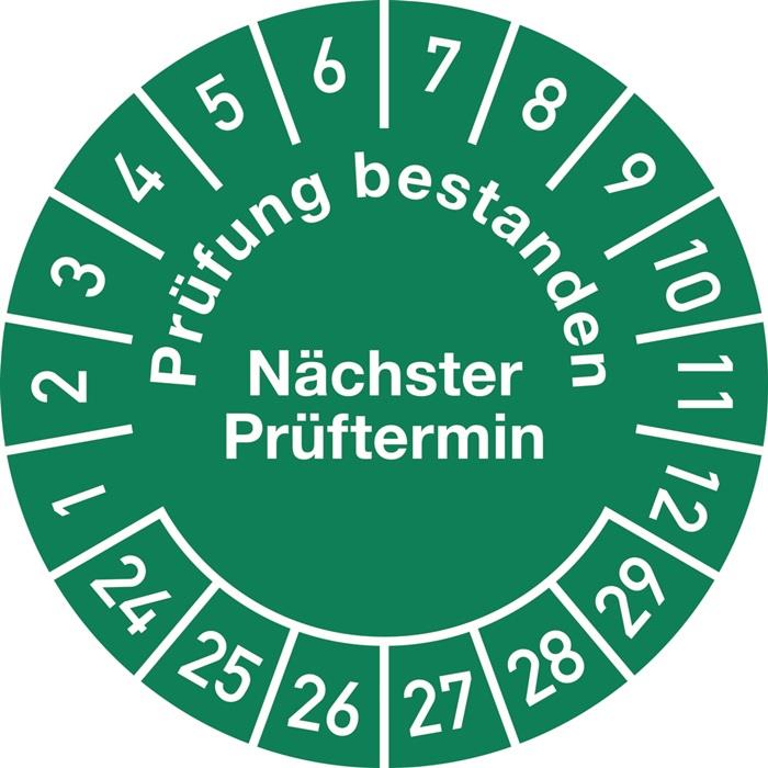 Mehrjahresprüfplakette Ø 30 mm 2024 - 2029 100 St.
