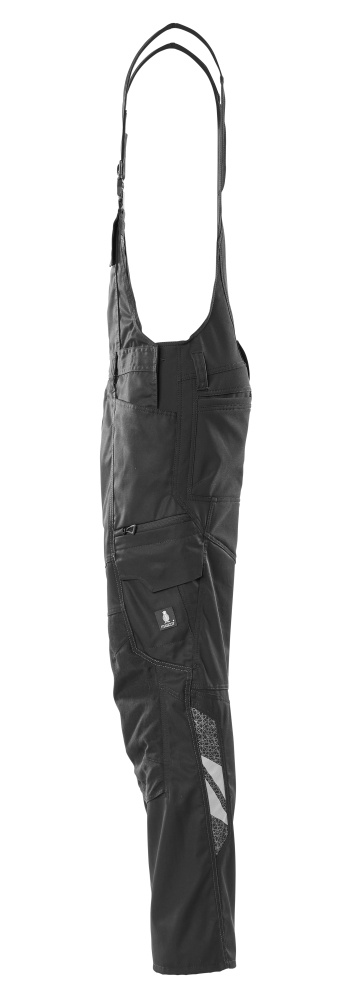 Latzhose mit Knietaschen ACCELERATE Schwarz 82C44