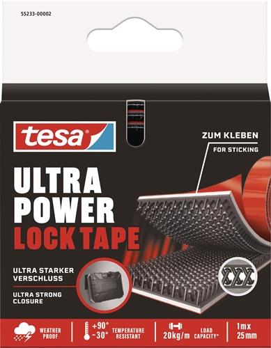 Klettband Ultra Power Lock Tape 55233 schwarz L.1m B.25mm TESA