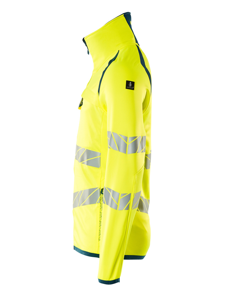 Fleecejacke ACCELERATE SAFE Hi-vis Gelb/Dunkelpetroleum L