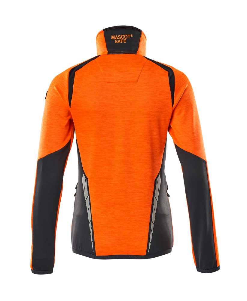 Damen-Passform Fleecejacke ACCELERATE SAFE Hi-vis Orange/Schwarzblau L
