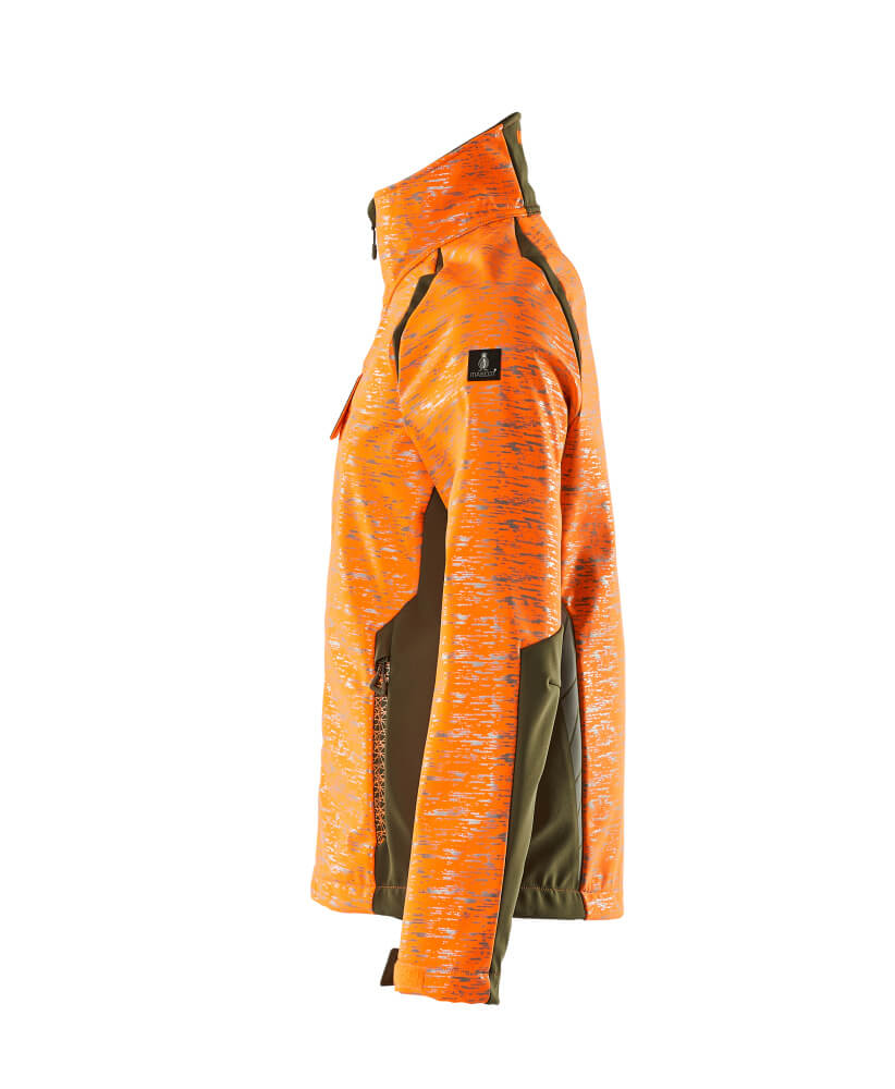Damen-Passform Softshelljacke ACCELERATE SAFE Hi-vis Orange/Moosgrün 2XL
