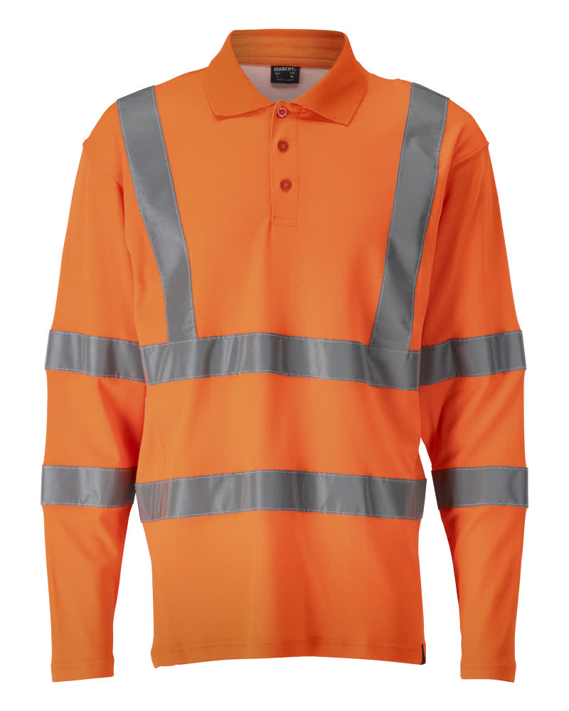 Polo-Shirt, Langarm SAFE CLASSIC Hi-vis Orange S