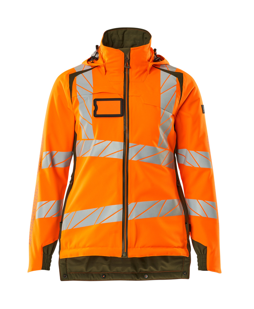Damen-Passform Winterjacke ACCELERATE SAFE Hi-vis Orange/Moosgrün 3XL