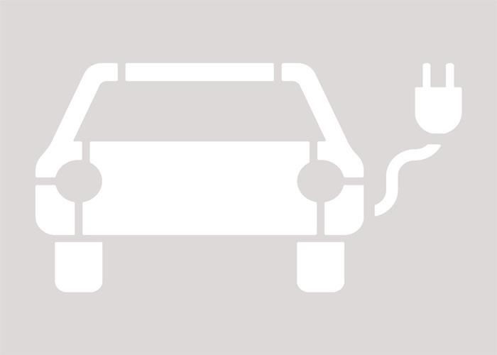 Bodenschablone Parkplatz für Elektrofahrzeuge L1200xB645 mm PVC weiß