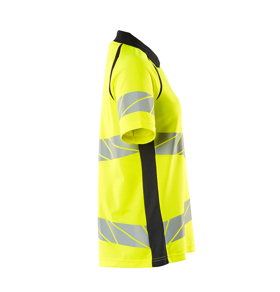 Damen-Passform Polo-Shirt ACCELERATE SAFE Hi-vis Gelb/Schwarzblau L  ONE