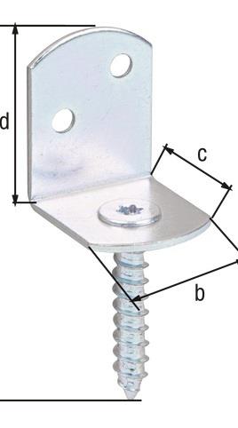 Flechtzaunhalter 83x32x30x38mm galv. verz. dickschichtpassiviert L-Form GAH