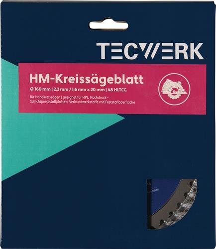 Handkreissägeblatt AD 160mm Z.48 HLTCG Schnitt-B.2,2mm TECWERK