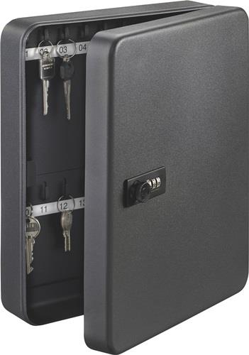 Schlüsselbox KC H200xB160xT60mm schwarz Stahlbl.Anz.Hak.20 St.BURG-WÄCHTER