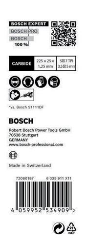 Säbelsägeblatt Wood Metal Demolition S1167XHM L225mm B25mm 5mm 10St/K.2608900400