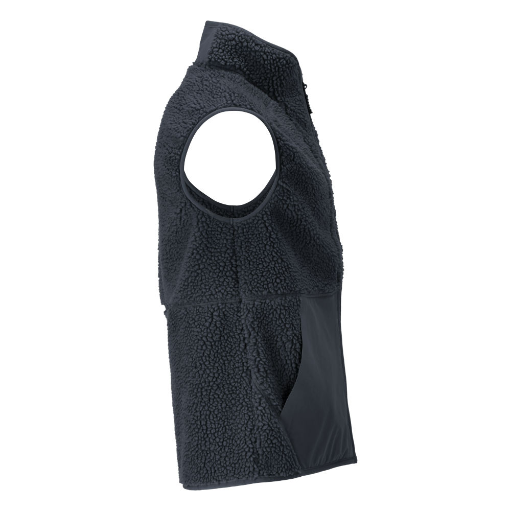 Faserpelz Weste mit Reißverschluss CUSTOMIZED Schwarzblau L