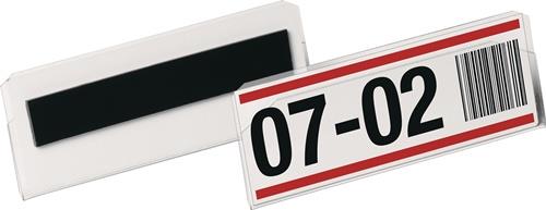 Etikettentasche B100xH38mm transp.magn.DURABLE