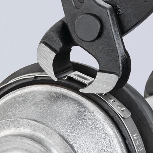Ohrklemmenzange Gesamt-L.220mm Kopf schwarz atram.Kunststoff-Überzug KNIPEX