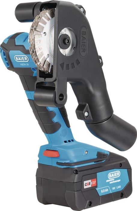 Akku-Mauernutfräse 18 V 8 Ah Trennscheiben-Ø 85 x 10 mm BAIER 15 mm ABDN 20-PV Set