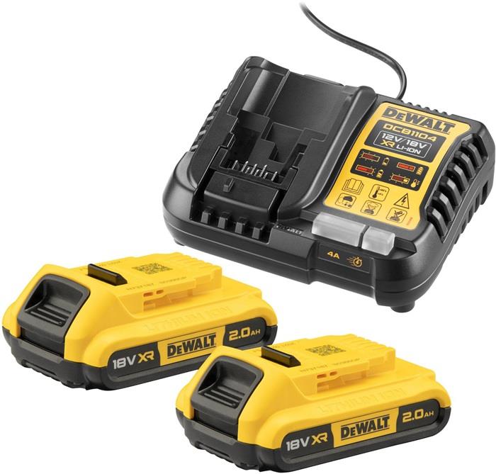Akku-Starter-Set DCB1104D2 18 V 2 Ah DEWALT
