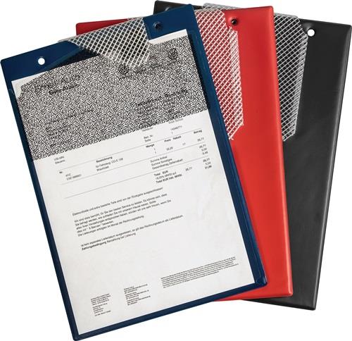 Auftragstasche m.Klettverschluss,Kordel u.2 Fächer DIN A4 blau VE=10 St.EICHNER
