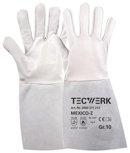 Schweißerhandschuhe Mexico Z Gr.10 grau EN 388/407/12477 10PA TW