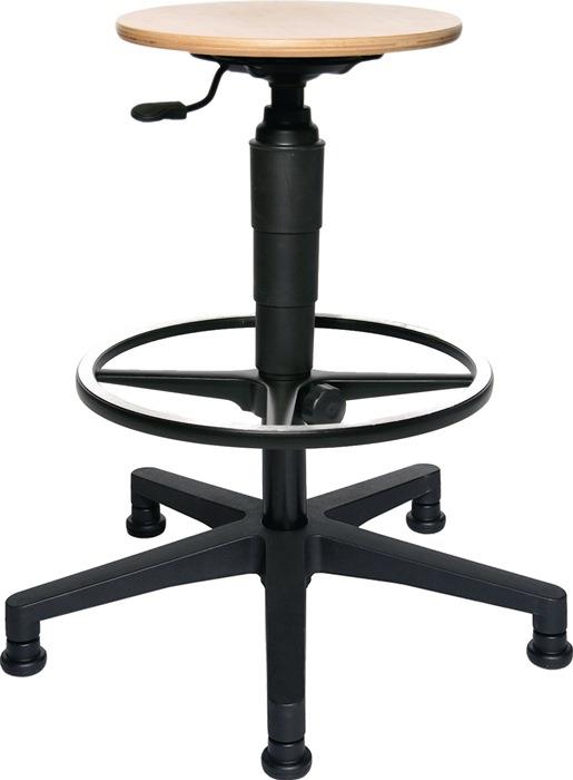 Drehhocker mit Gleiter Buche Sitzhöhenverstellung 540-800 mm TOPSTAR