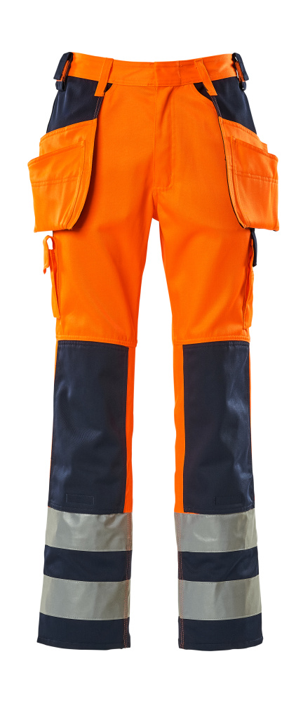 Hose mit Hängetaschen SAFE COMPETE Hi-vis Orange/Marine 82C44
