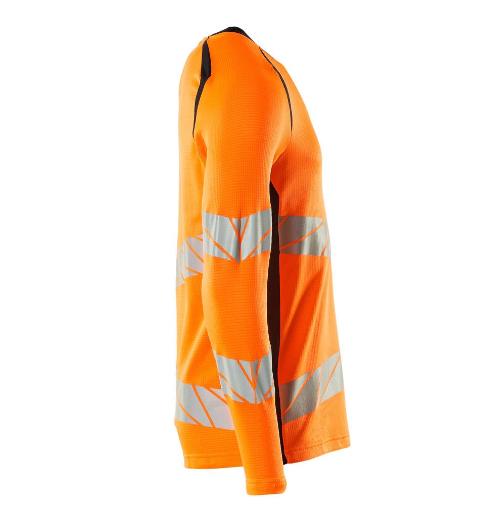 Langarmshirt ACCELERATE SAFE Hi-vis Orange/Schwarzblau L  ONE