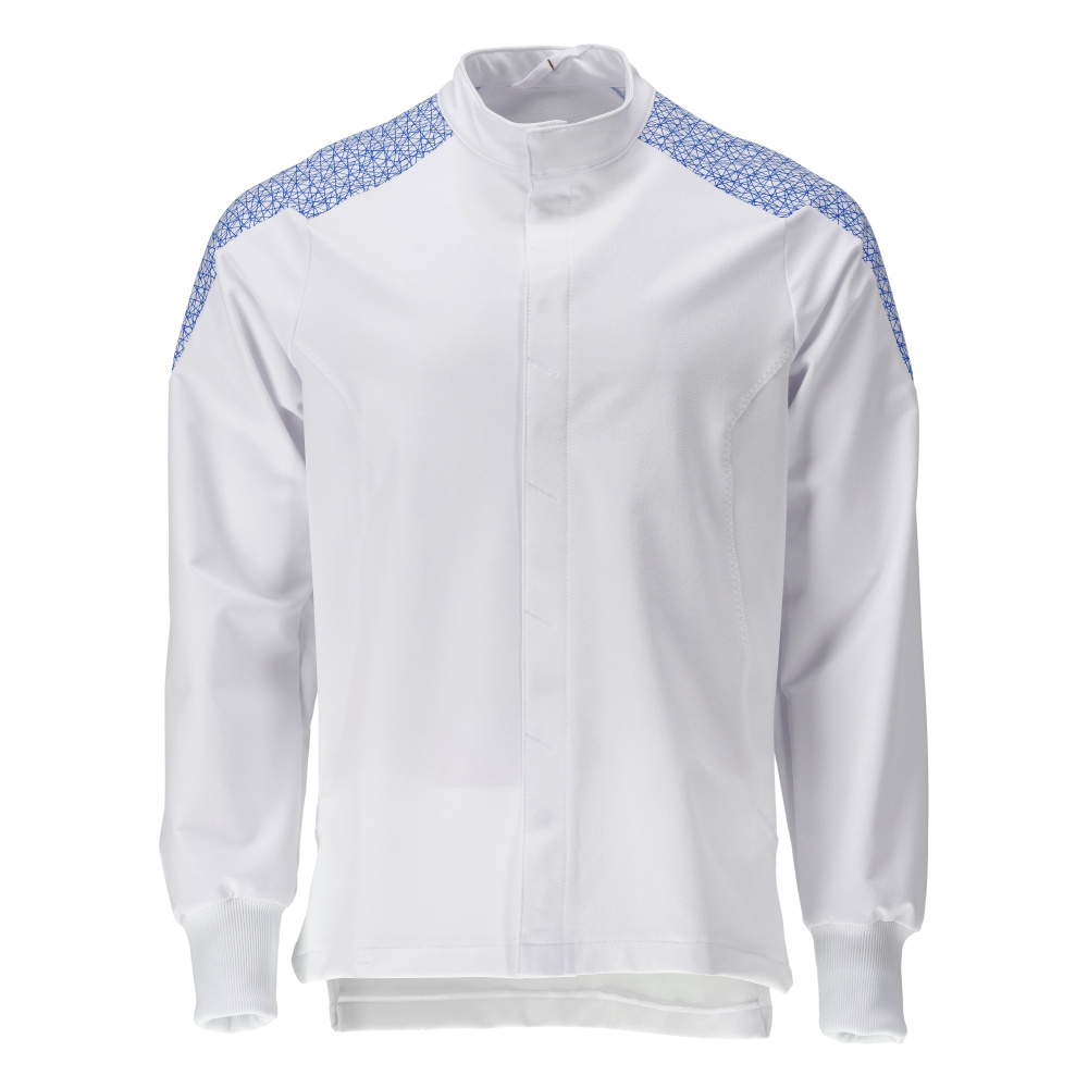 Jacke FOOD & CARE Weiß/Azurblau XL
